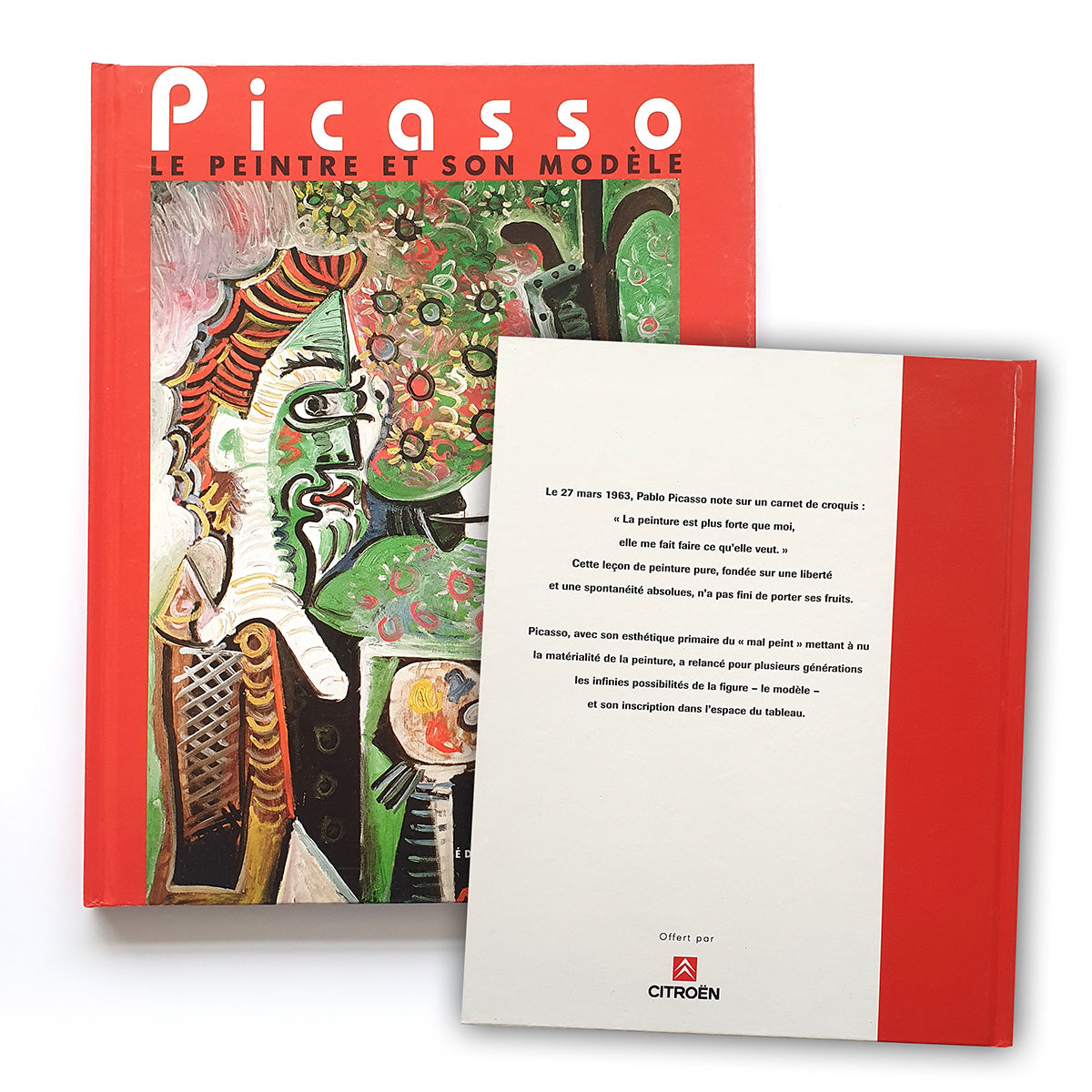 【日本盤】Picasso、Le peintre et son modele、希少画集より、新品額装付 人物画