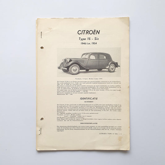 Citroën Type 15 -six 1946 t.m. 1954