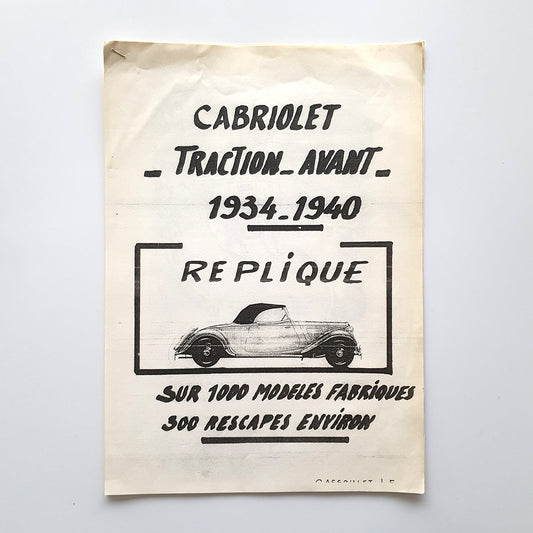 Cabriolet Traction Avant 1934-1940