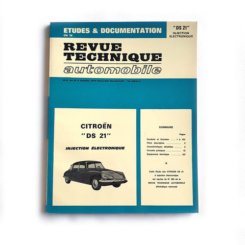 Revue Technique automobile Citroën DS 21 injection electronique