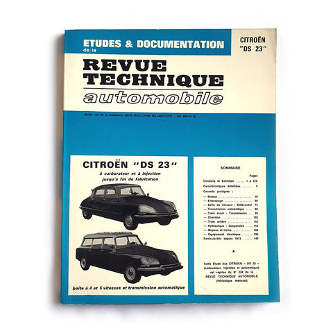 Revue Technique automobile Citroën DS 23